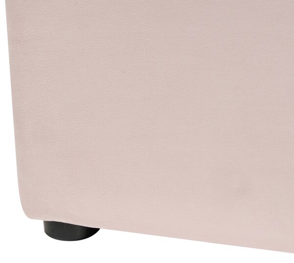 Posteľ s úložným priestorom ružová zamatové čalúnenie 160 x 200 cm prešívané čelo lamelový rošt glamour dizajn