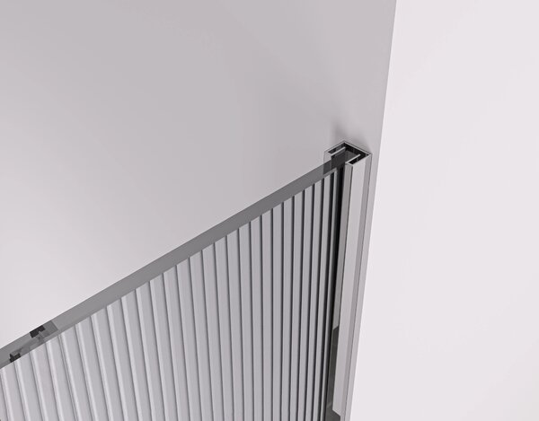 CERANO - Sprchová zástena Walk-in Crystal Ľ/P - 8 mm - bezvzperový systém - chróm, ryhované sklo - 50x200 cm