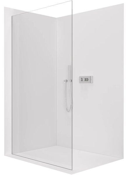 CERANO - Sprchová zástena Walk-in Crystal Ľ/P - 8 mm - bezvzperový systém - chróm, transparentné sklo - 60x200 cm
