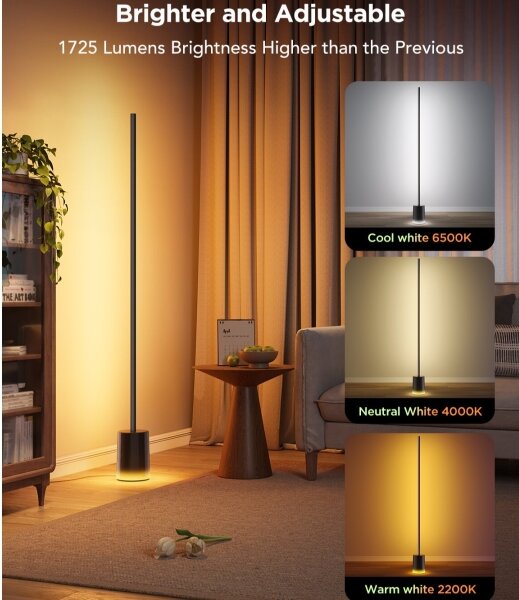 Govee - LED Stojacia lampa Smart MATTER LED RGBICWW Wi-Fi + DO