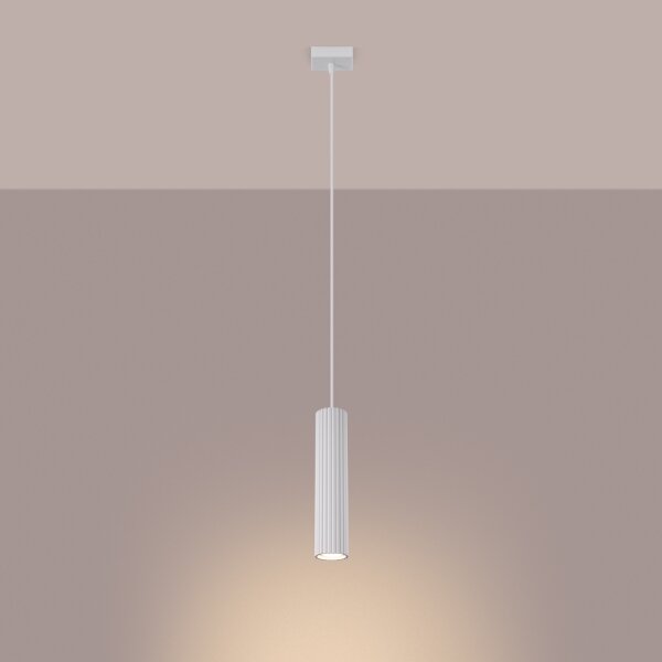 Sollux SL.1535 - Luster na lanku KARBON 1xGU10/10W/230V biela