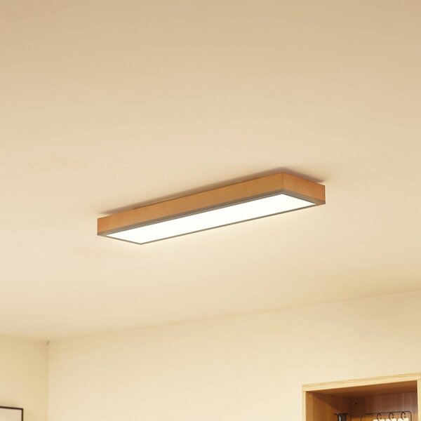 Stropné svietidlo Lindby Laviona LED s 80 cm, Svetlé drevo, Obývacia izba / jedáleň, Drevo, Moderný, Stropné svetlo