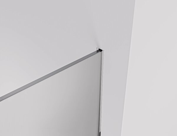 CERANO - Sprchová zástena Walk-in Crystal TL/P - 8 mm - bezvzperový systém - chróm, mliečne sklo - 60x50x200 cm