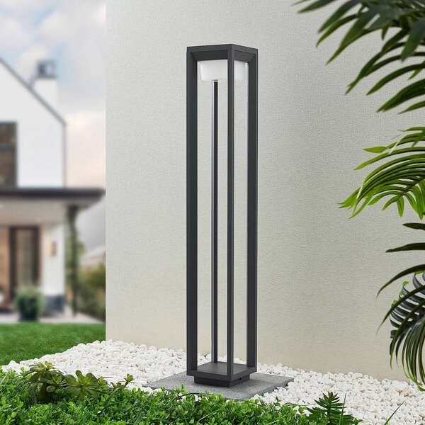 PRIOS Prios LED svetlo na chodník Gamion, 90 cm, antracitová farba, kov, IP54, Hliník / sivá / zinok, Hliník, Moderný, Osvetlenie príjazdovej cesty