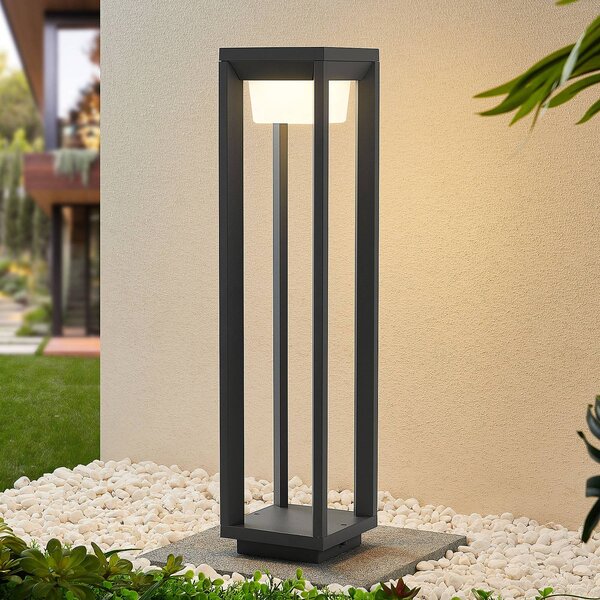 PRIOS Prios LED svetlo na chodník Gamion, 60 cm, antracitová farba, kov, IP54, Hliník / sivá / zinok, Hliník, Moderný, Osvetlenie príjazdovej cesty