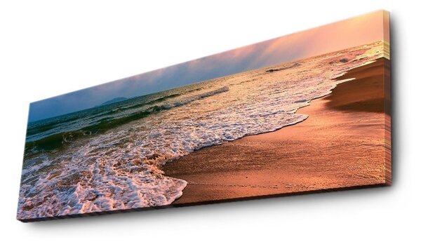 Wallity Obraz s LED osvetlením ZÁPAD SLNKO PRI MORI 72 30 x 90 cm
