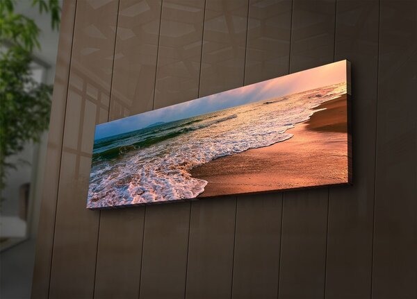 Wallity Obraz s LED osvetlením ZÁPAD SLNKO PRI MORI 72 30 x 90 cm