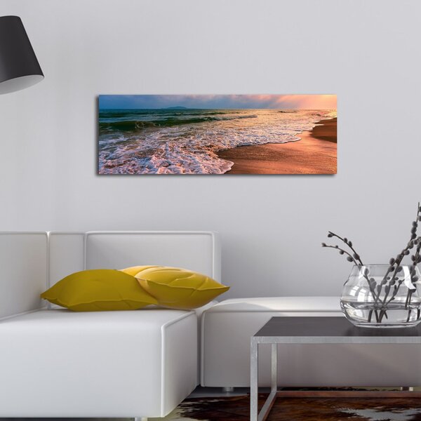 Wallity Obraz s LED osvetlením ZÁPAD SLNKO PRI MORI 72 30 x 90 cm