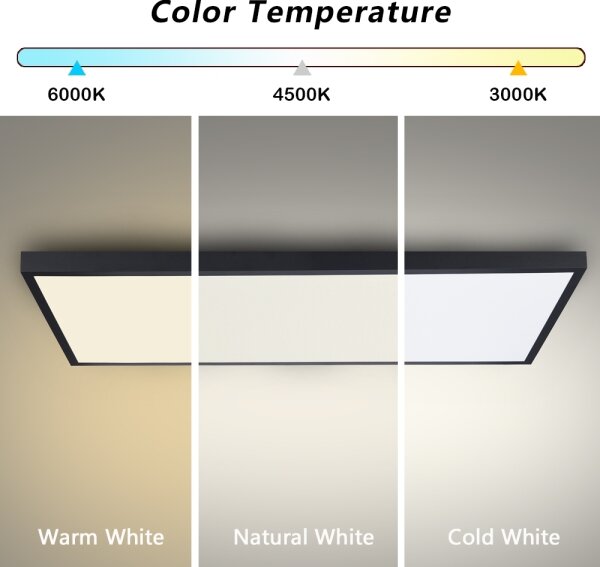 Brilagi -LED Kúpeľňové stropné svietidlo FRAME LED/96W/230V 120x60 cm IP44 čierna