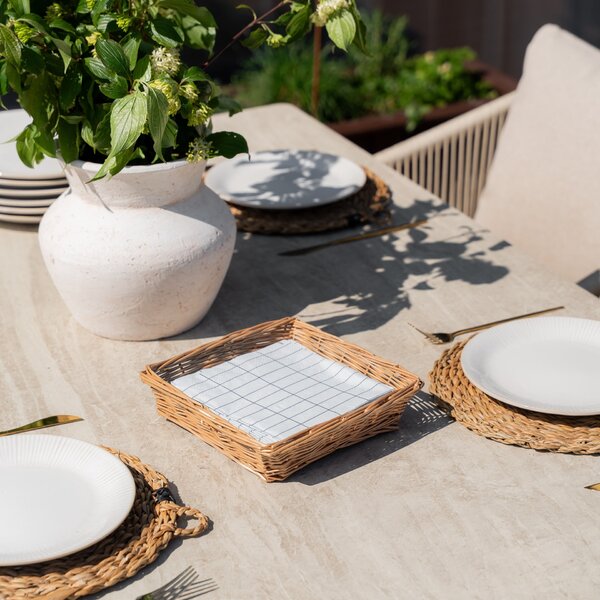Papierové servítky Pattern Lunch Light Blue/Blue Grid – set 20 ks