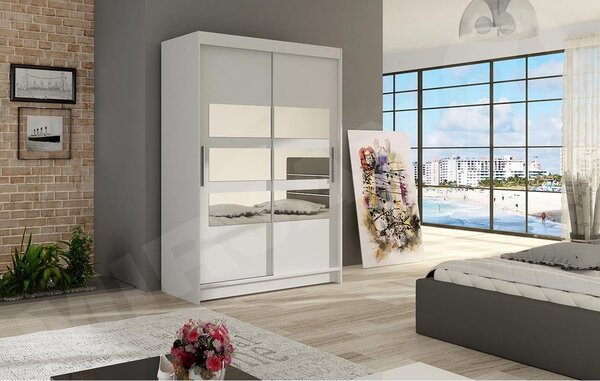 Mirjan24 Skriňa Miami V, Farby: biela, Osvetlenie: osvetlenie LED RGB - farebné 5902928556803