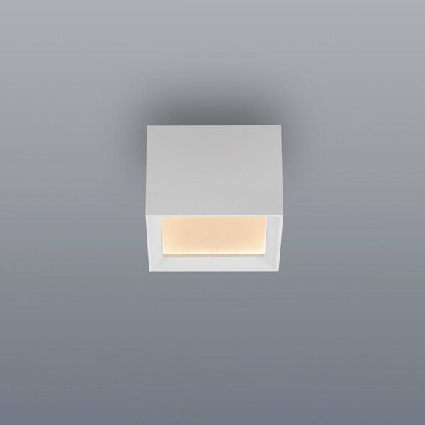 Stropné LED svetlo PURE Manhatten, snehová biela, 1-pl.,, Biela / opálová, Chodba, Hliník, Moderný, Stropné svetlo