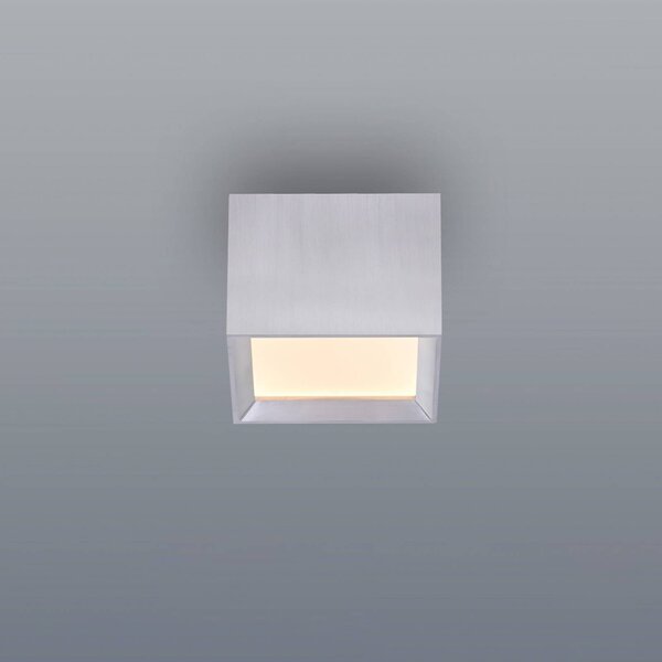 Stropné LED svetlo PURE Manhatten, kamenná farba, 1-pl.,, Hliník / sivá / zinok, Chodba, Hliník, Moderný, Stropné svetlo