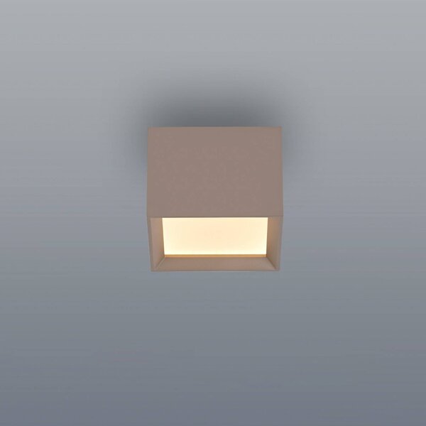 PURE Stropné LED svetlo Manhatten, bronzová farba, 1-pl.,, Hnedá / staromosadz, Chodba, Hliník, Moderný, Stropné svetlo