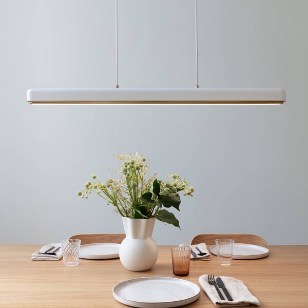 Závesné svietidlo UMAGE LED Hazel Branch, biela/mosadz, 100 cm, Biela / opálová, Obývacia izba / jedáleň, Hliník, Moderný, Závesné svietidlo