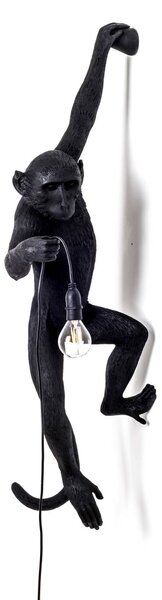 Vonkajšie LED svietidlo Monkey Lamp vľavo čierna, Čierna, Plast, Dizajn