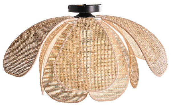 Závesná lampa prírodné ratanové tienidlo v tvare kvetu boho štýl svietidlo do obývacej izby a spálne