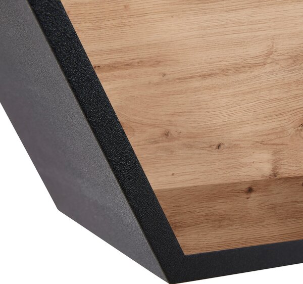 SADA NÁSTENNÝCH REGÁLOV, čierna, dub artisan Xora - Regály