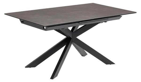 MUZZA Rozkladací jedálenský stôl antamida 160 (210) x 90 cm tmavo sivý