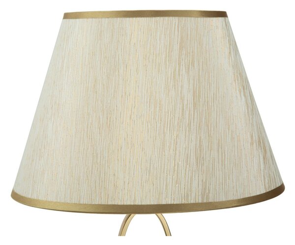 Biela stolová lampa s konštrukciou v zlatej farbe Mauro Ferretti Glam Flush