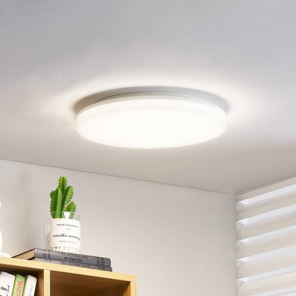 Prios Artin stropné LED svetlo snímač okrúhle 33cm, Biela / opálová, Kúpeľňa, Plast, Moderný, Závesné svietidlo