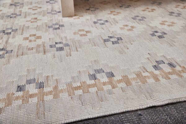 Diamond Carpets India , Ručne viazaný kusový koberec Sultan DESP P87 Ivory White Gold, 80x150, béžová, viacfarebná, chodba / predsieň
