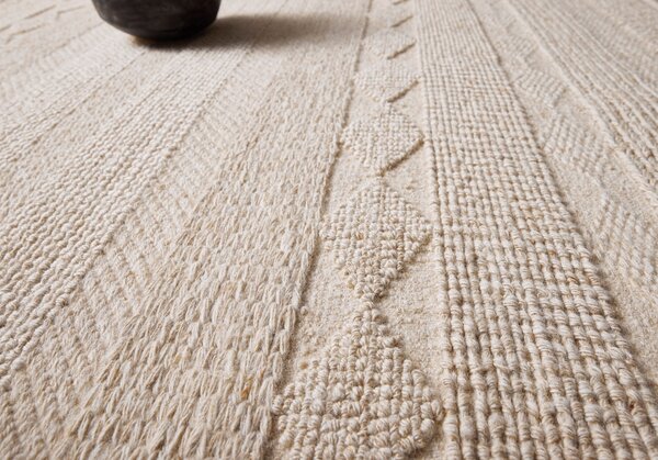 Diamond Carpets India , Ručne viazaný kusový koberec Grandeur DESP P54/2 Dune White, 80x150, béžová, chodba / predsieň