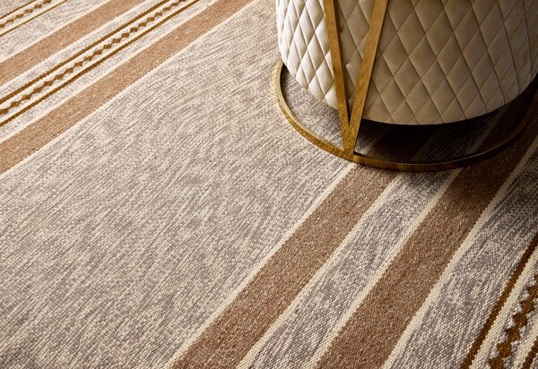 Diamond Carpets India , Ručne viazaný kusový koberec Wild West DESP HL62 Natural Brown, 80x150, hnedá, chodba / predsieň