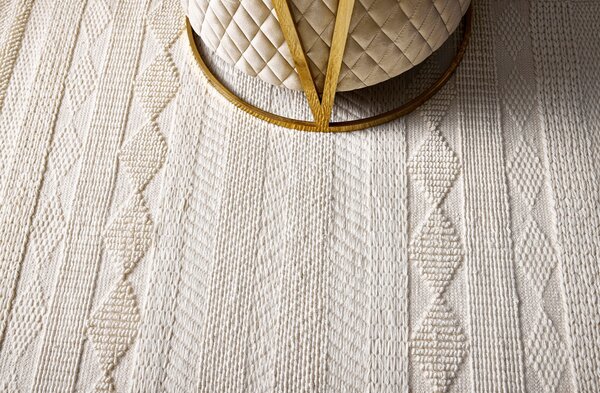 Diamond Carpets India , Ručne viazaný kusový koberec Winter DESP P88 Mohair White, 80x150, biela, obývacia izba
