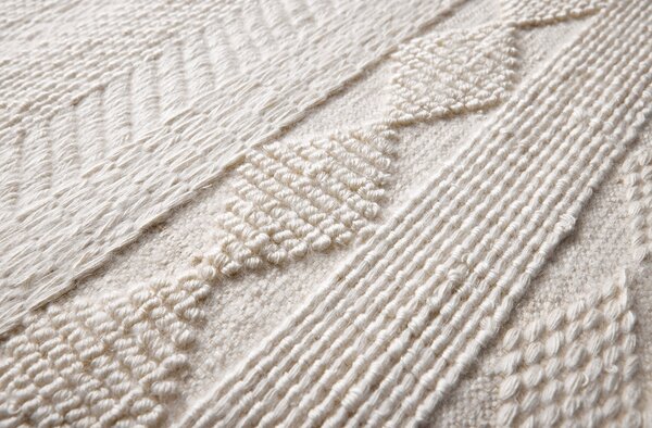 Diamond Carpets India , Ručne viazaný kusový koberec Winter DESP P88 Mohair White, 80x150, biela, obývacia izba