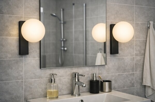 Open Design OR85556 - Kúpeľňové nástenné svietidlo BOLETTA 1xG9/8W/230V IP44 čierne