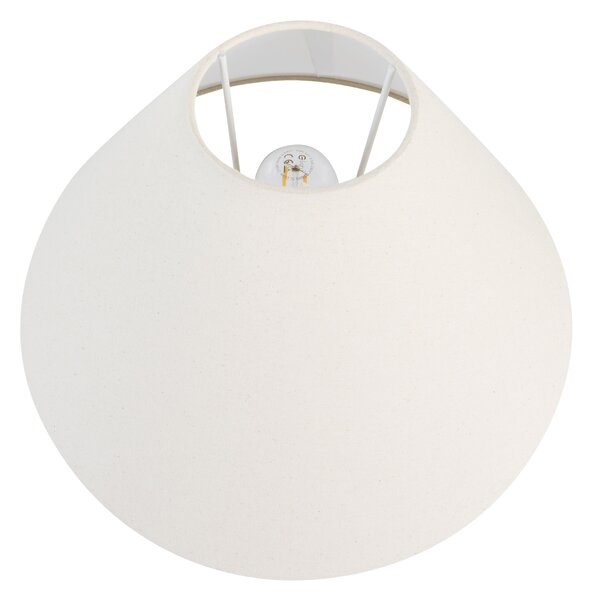 Stolná lampa béžová a čierna keramická biele kužeľovité tienidlo ručne vyrobená nočná lampa obývačka spálňa