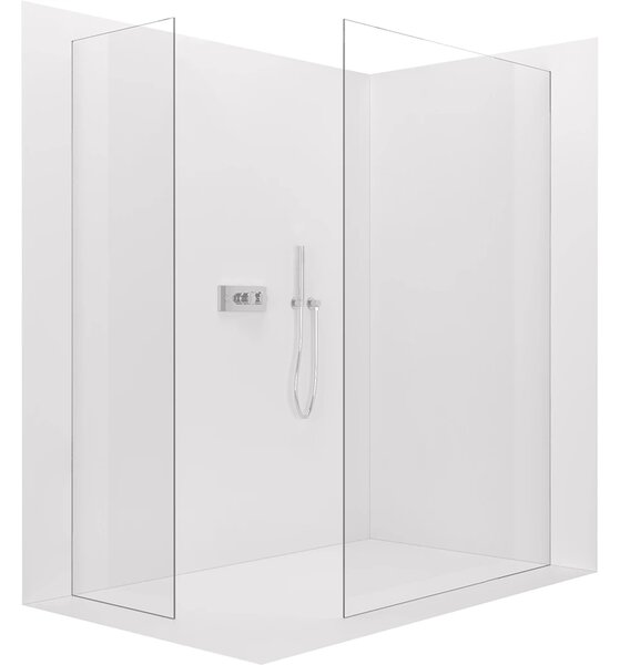 CERANO - Sprchová zástena Walk-in Crystal TL/P - 8 mm - bezvzperový systém - chróm, transparentné sklo - 80x60x200 cm