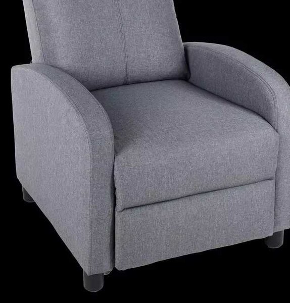 LuxuryForm DESIGN Televízne kreslo RUFO s polohovaním - šedé