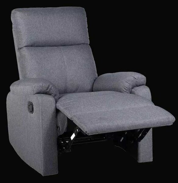 LuxuryForm DESIGN Televízne kreslo CARLOS s polohovaním - šedé
