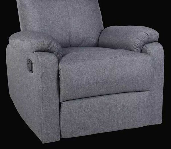 LuxuryForm DESIGN Televízne kreslo CARLOS s polohovaním - šedé