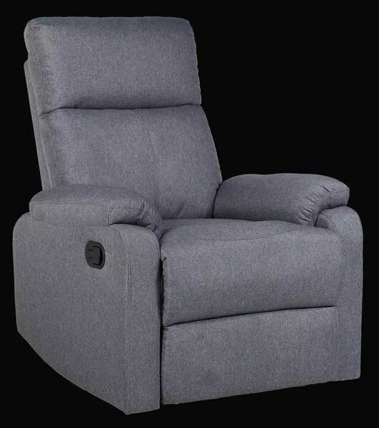 LuxuryForm DESIGN Televízne kreslo CARLOS s polohovaním - šedé
