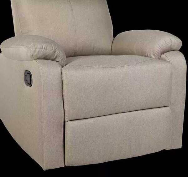 LuxuryForm DESIGN Televízne kreslo CARLOS s polohovaním - béžové