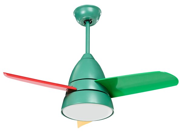 Stropný ventilátor so svetlom viacfarebný syntetický materiál železný s diaľkovým ovládaním moderná škandinávska obývačka