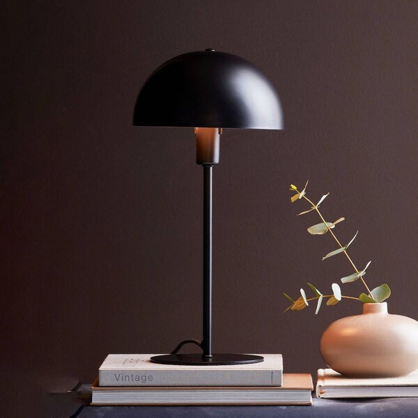 Nordlux Stolová lampa Ellen 20, čierna, kov, pätica E14, Čierna, Obývacia izba / jedáleň, kov, Škandinávsky, Stojacie svietidlo