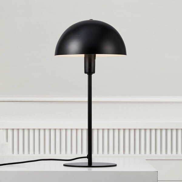 Nordlux Stolová lampa Ellen 20, čierna, kov, pätica E14, Čierna, Obývacia izba / jedáleň, kov, Škandinávsky, Stojacie svietidlo