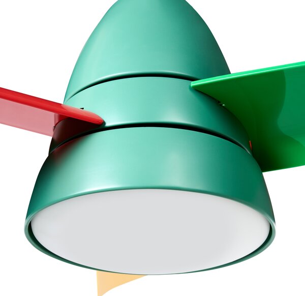 Stropný ventilátor so svetlom viacfarebný syntetický materiál železný s diaľkovým ovládaním moderná škandinávska obývačka