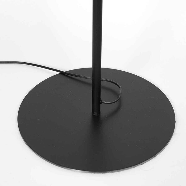 Stojacia lampa Bloeba, čierna/hnedá, výška 165 cm, morská tráva, Čierna, Obývacia izba / jedáleň, kov, Moderný, Stojaca lampa