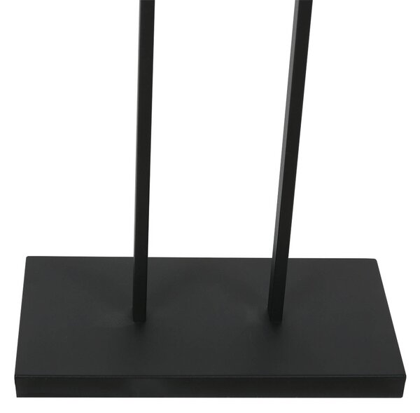 Stojacia lampa osvetľujúca strop Stang, čierne/hnedé, výška 160 cm, korok, Čierna, Obývacia izba / jedáleň, kov, Moderný, Zemné bodové svetlo