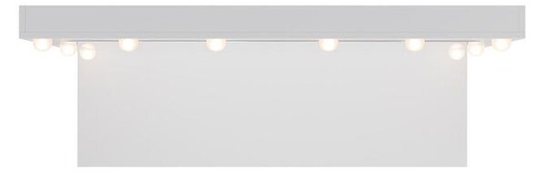 Toaletný stolík s LED zrkadlom a 7 zásuvkami, biely