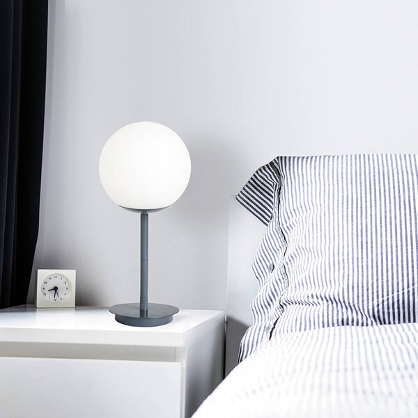 Stolová lampa Jugen sivá, Hliník / sivá / zinok, Obývacia izba / jedáleň, kov, Moderný, Guľa