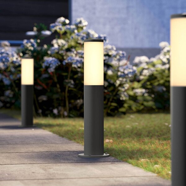 Philips Utrecht podlahová lampa E27 antracitová, Čierna, Nehrdzavejúca oceľ, Vonkajčie stĺpové osvetlenie