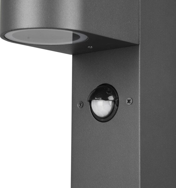 Trio Lighting Soklové svietidlo Roya detektor pohybu antracitová, Čierna, Hliník, Moderný, Vonkajčie stĺpové osvetlenie