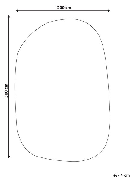 Koberec hnedý viskóza a vlna nepravidelný tvar 200 x 300 cm moderný glamour štýl