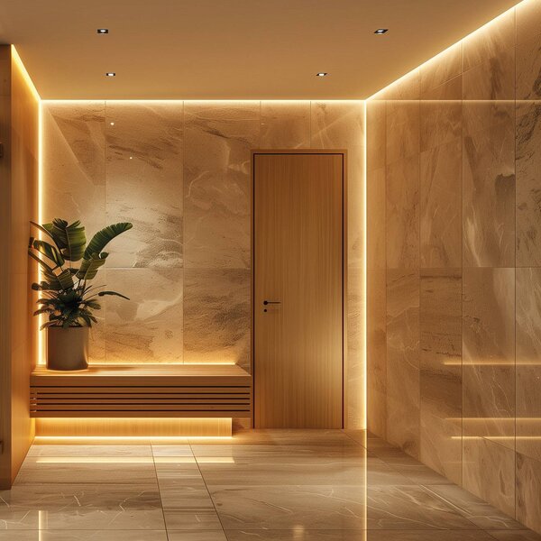 LED pás SAUNA, 3 000 K, dĺžka 200 cm, IP54, 24 V, Biela / opálová, Obývacia izba / jedáleň, Plast, Moderný, Nábytkové pásikové svetlo